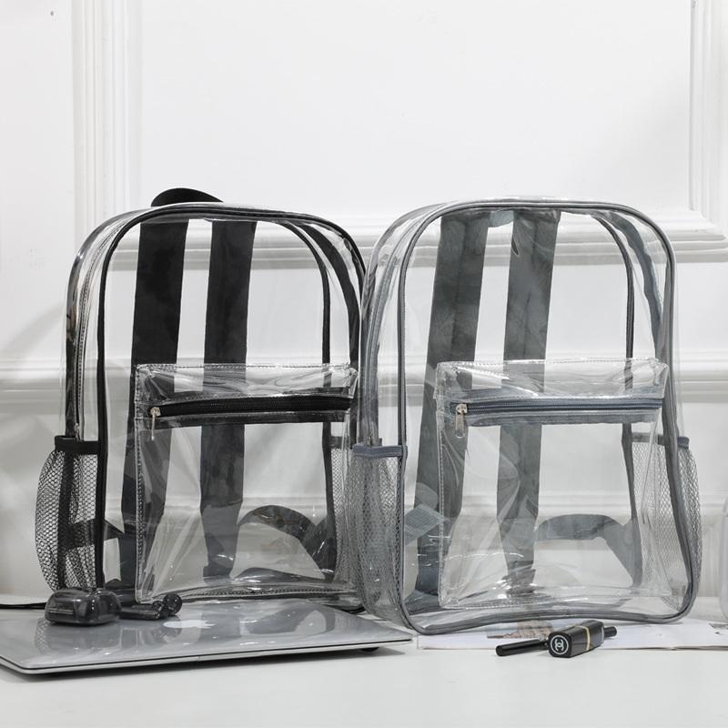 Transparent PVC Outdoor Sports - Canvas Backpack Casual avaliação e preço