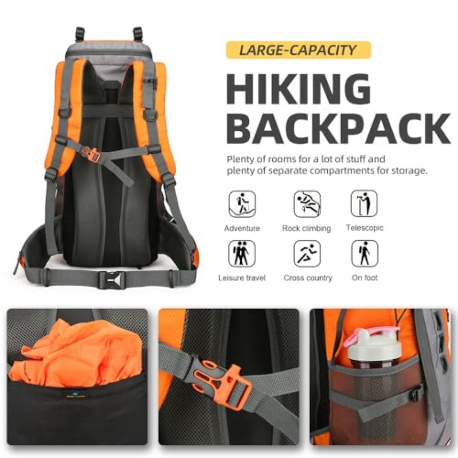 60L Hiking Backpack for Men an - Hiking Backpack Waterproof avaliação e preço