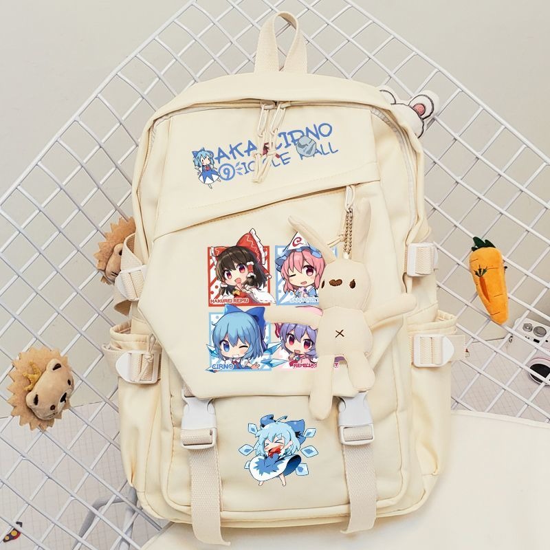 44×31×13cm Black Khaki,Touhou  - School Backpack Teen avaliação e preço