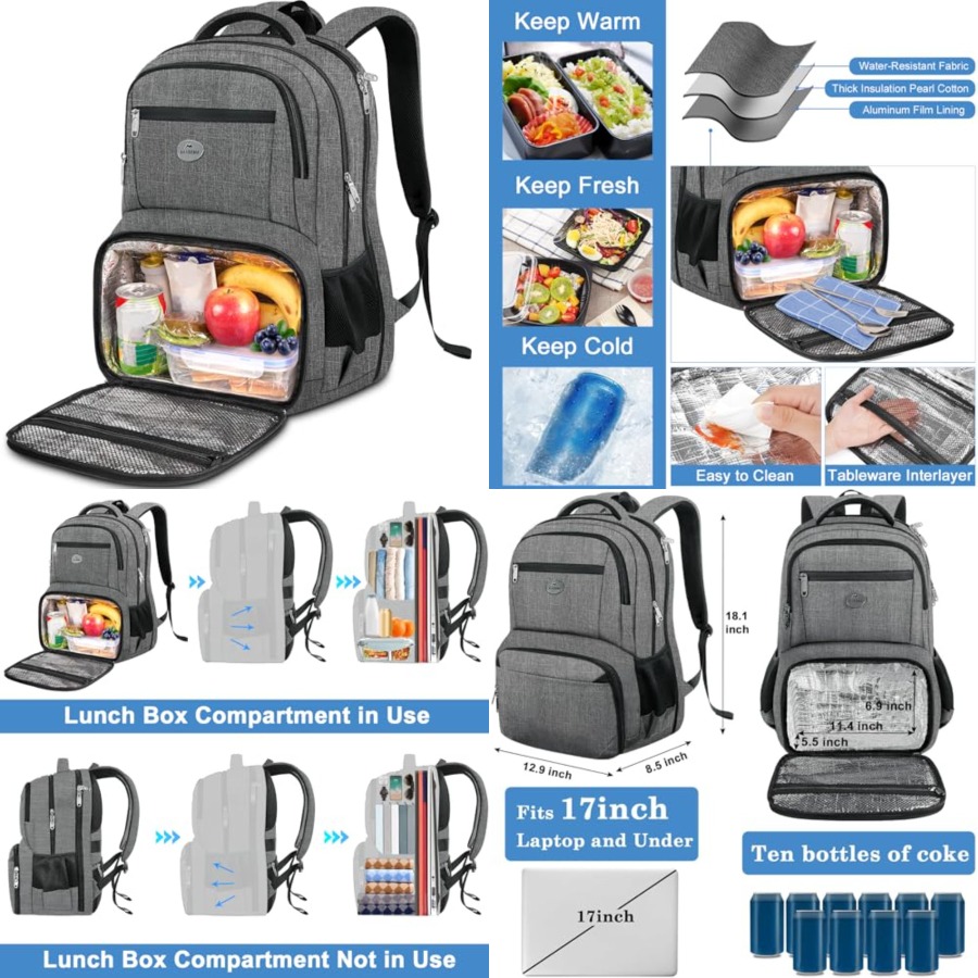 Work Backpack for Men, Large A - Travel Backpack Anti Theft avaliação e preço