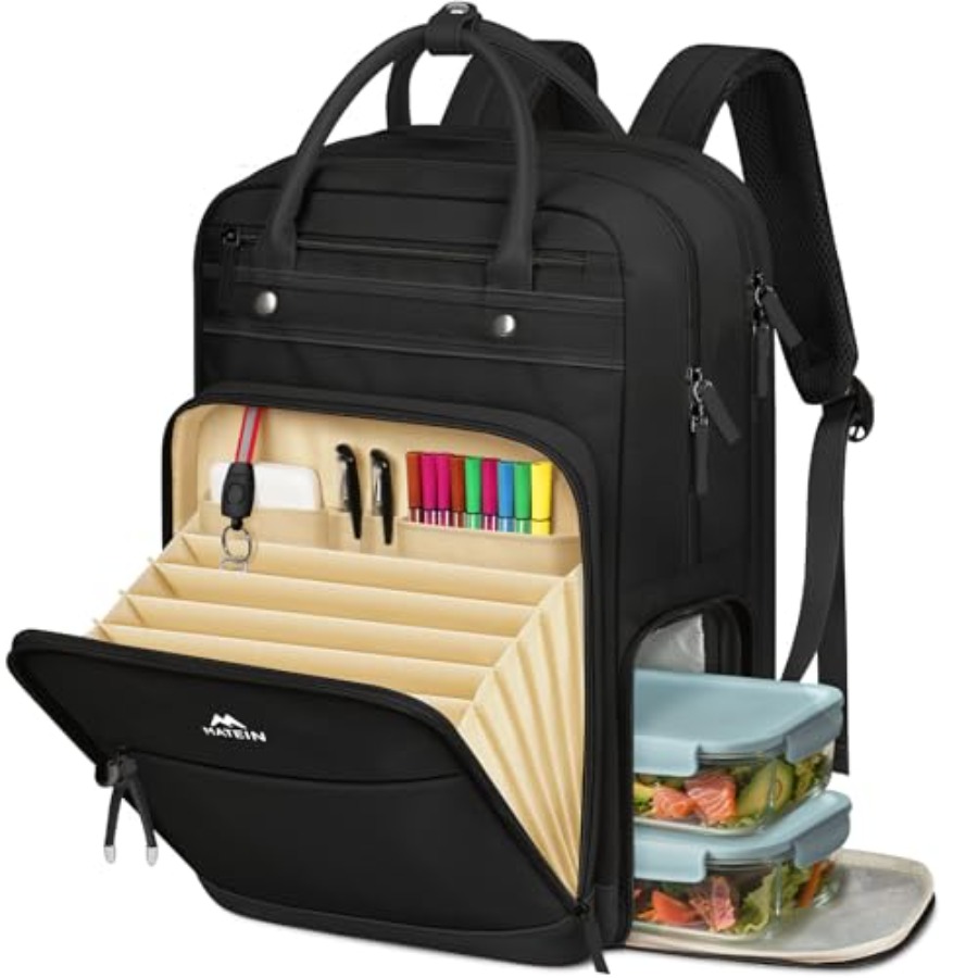 Teacher Backpack with Lunch Co - Laptop Backpack 15.6 avaliação e preço