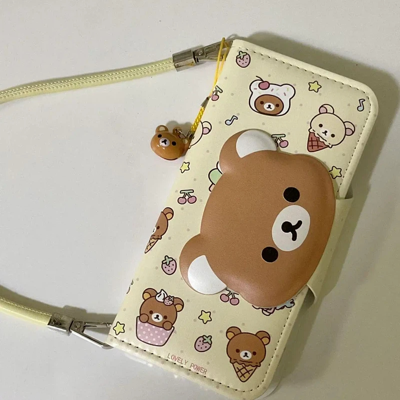 Rilakkuma Cute Cartoon Flip Le - Mini Backpack Purse avaliação e preço