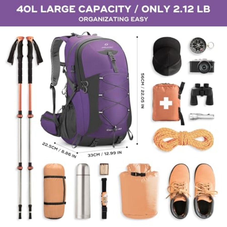 Hiking Backpack, Camping Backp - Hiking Backpack Waterproof avaliação e preço