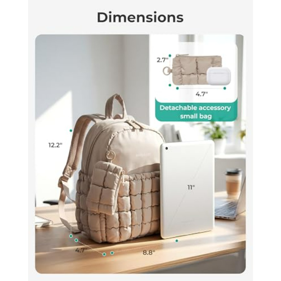 Mini Backpacks for Women, Puff - Mini Backpack Purse avaliação e preço