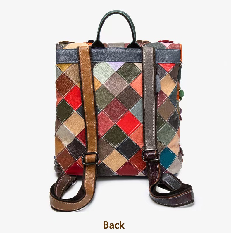 Vintage Women Genuine Leather  - Fashion Backpack Women avaliação e preço