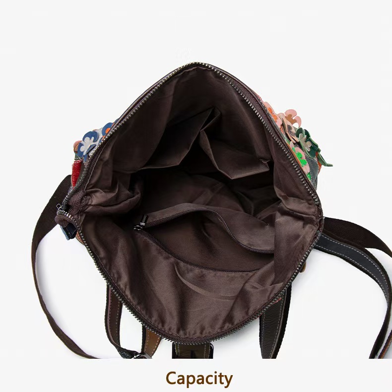 Vintage Women Genuine Leather  - Fashion Backpack Women avaliação e preço