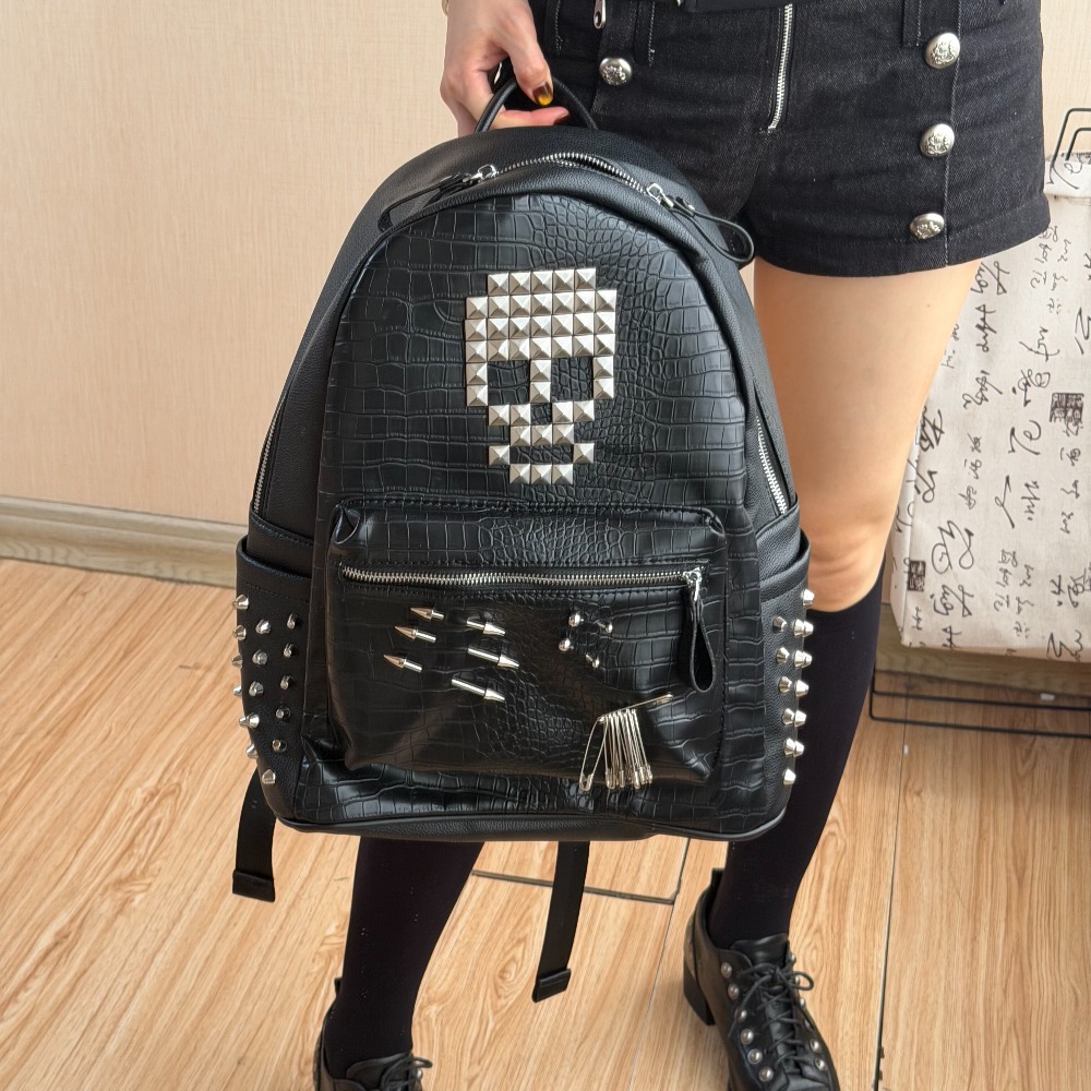 Original Black Crocodile Patte - Fashion Backpack Women avaliação e preço