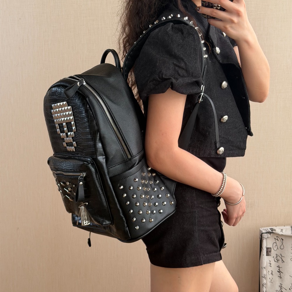 Original Black Crocodile Patte - Fashion Backpack Women avaliação e preço