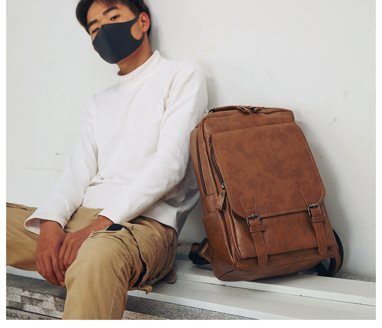 Custom Logo Pu Backpack For Me - Business Backpack Brief avaliação e preço