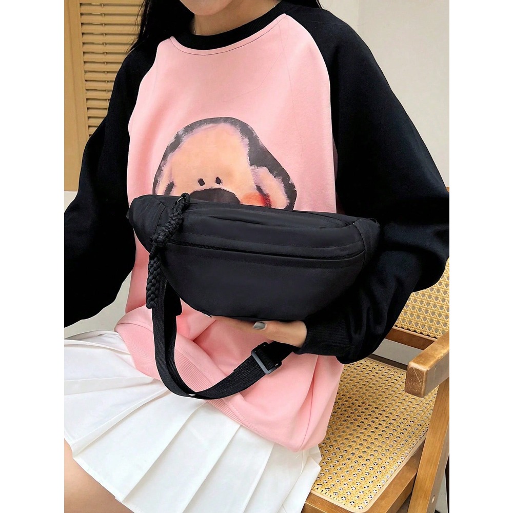Large Capacity Nylon Chest Bag - Sling Backpack Shoulder avaliação e preço
