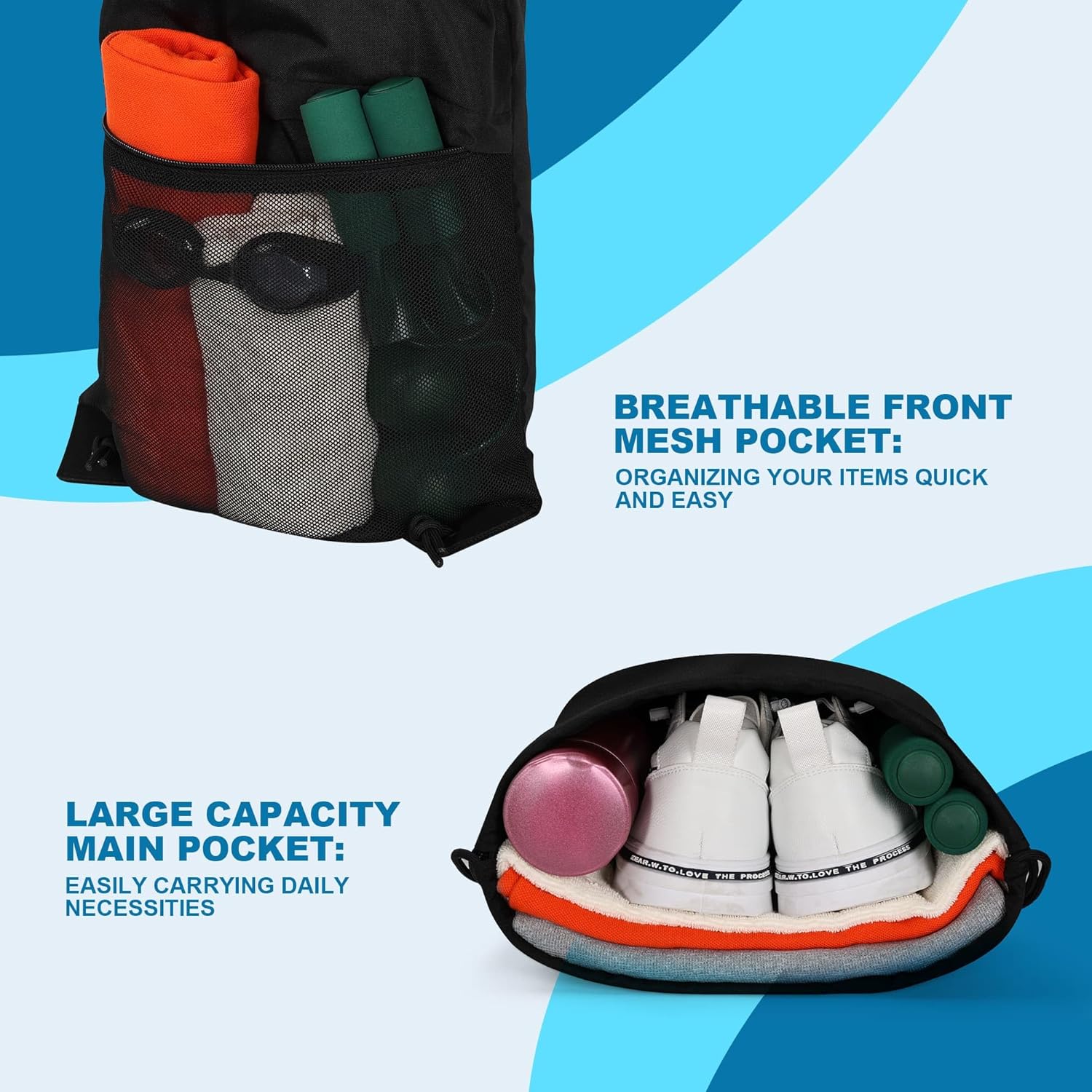 TILYMOL Drawstring Backpack Gy - Drawstring Gym Bag avaliação e preço