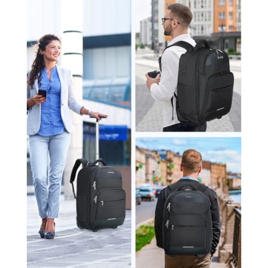 Rolling Backpack 30L Travel La - Laptop Backpack 15.6 avaliação e preço