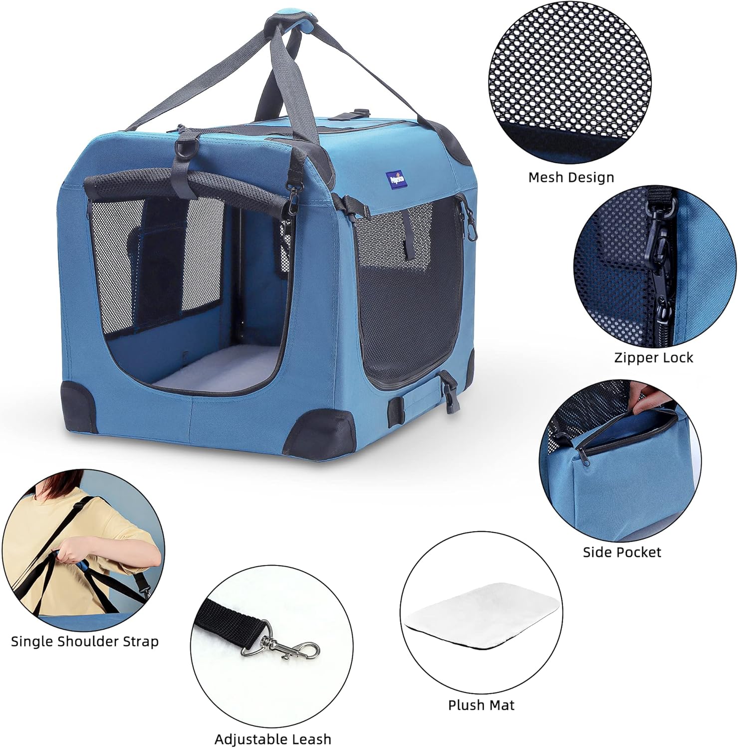 Portable Collapsible Dog Crate - Foldable Backpack Small avaliação e preço