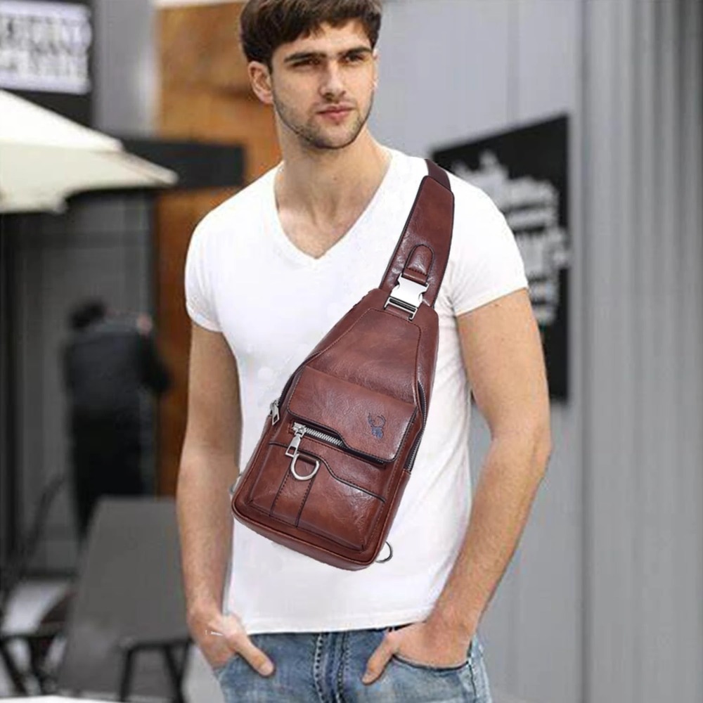 Sling Bag for Men Crossbody Ch - Sling Backpack Shoulder avaliação e preço
