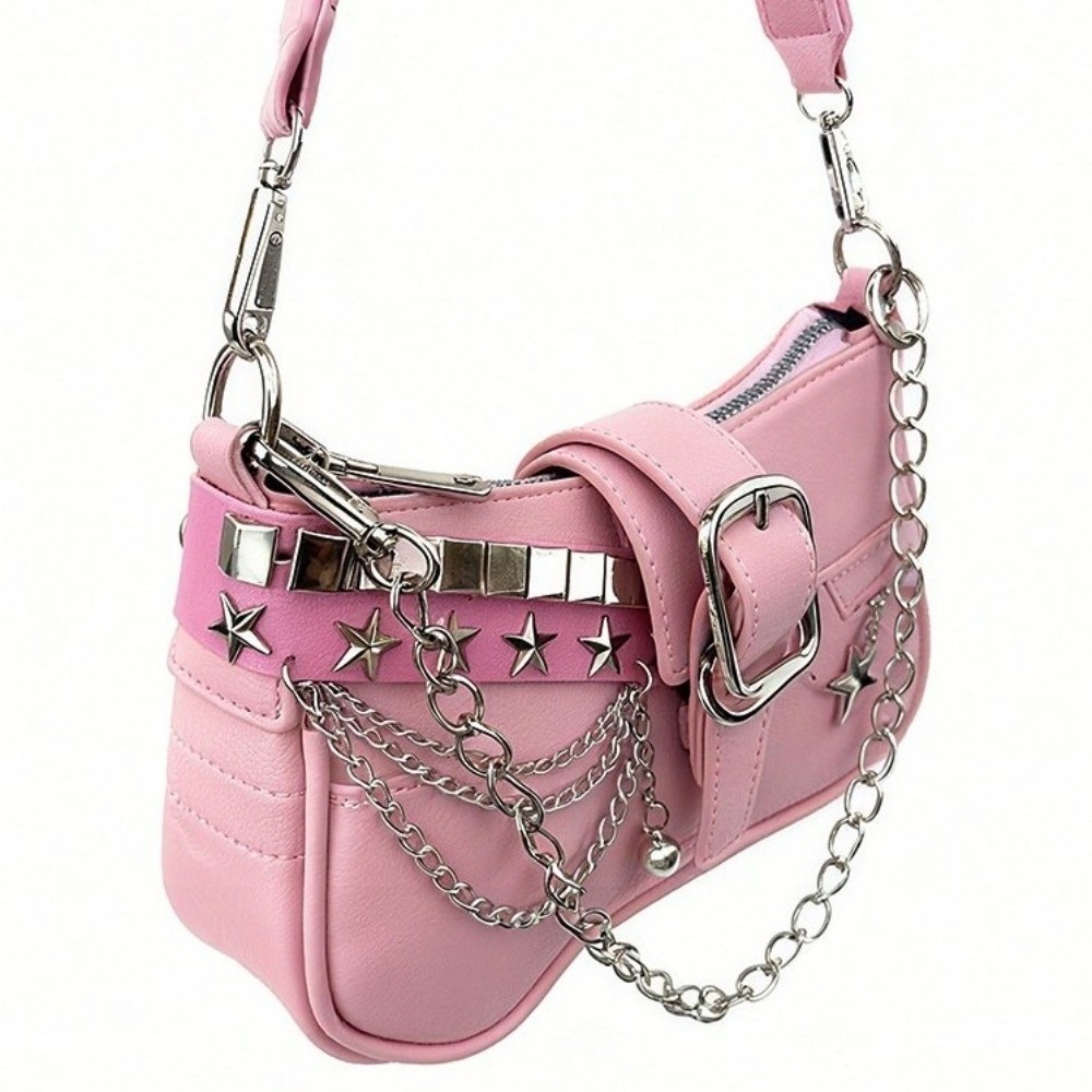 Vintage Y2K Shoulder Bag PU Le - Leather Backpack Vintage avaliação e preço