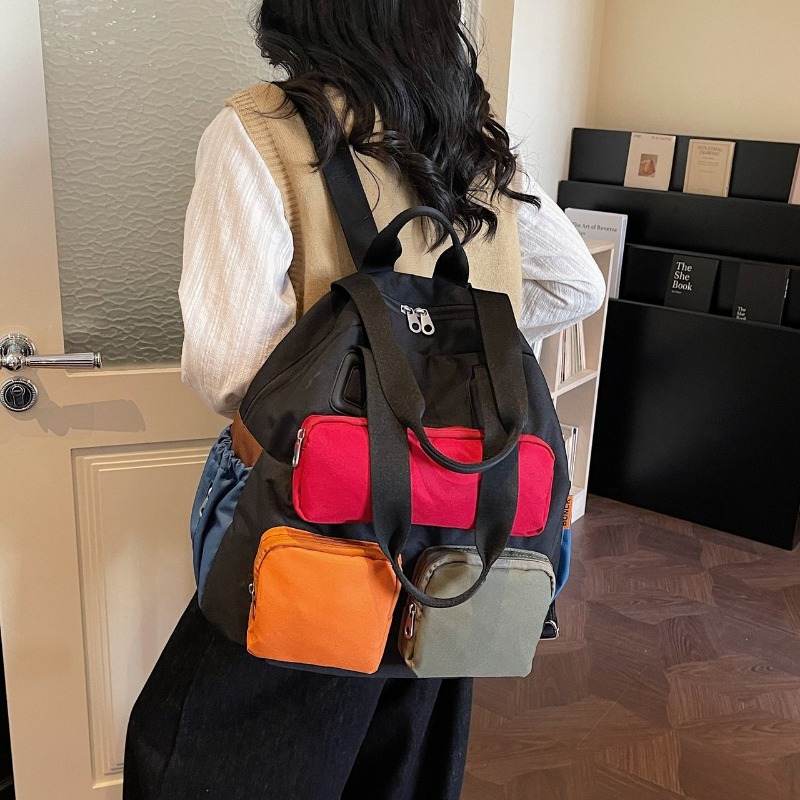 Multi-pocket Checkered Youth B - Canvas Backpack Casual avaliação e preço