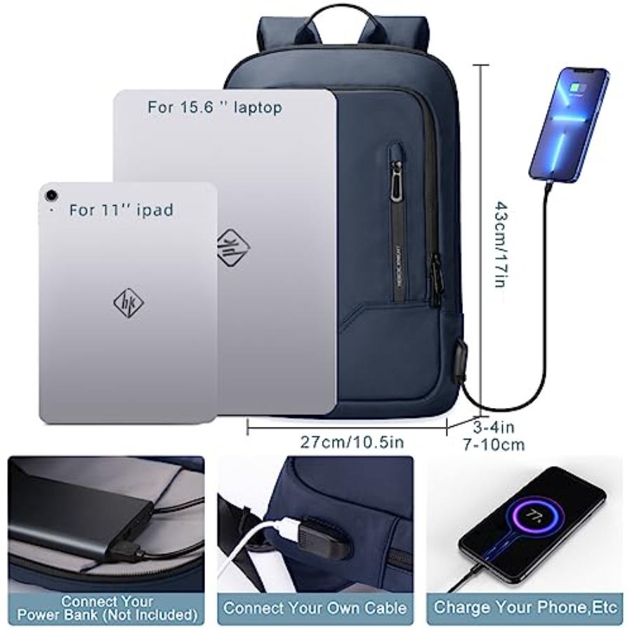 Backpack for Men Business Slim - Travel Backpack Anti Theft avaliação e preço