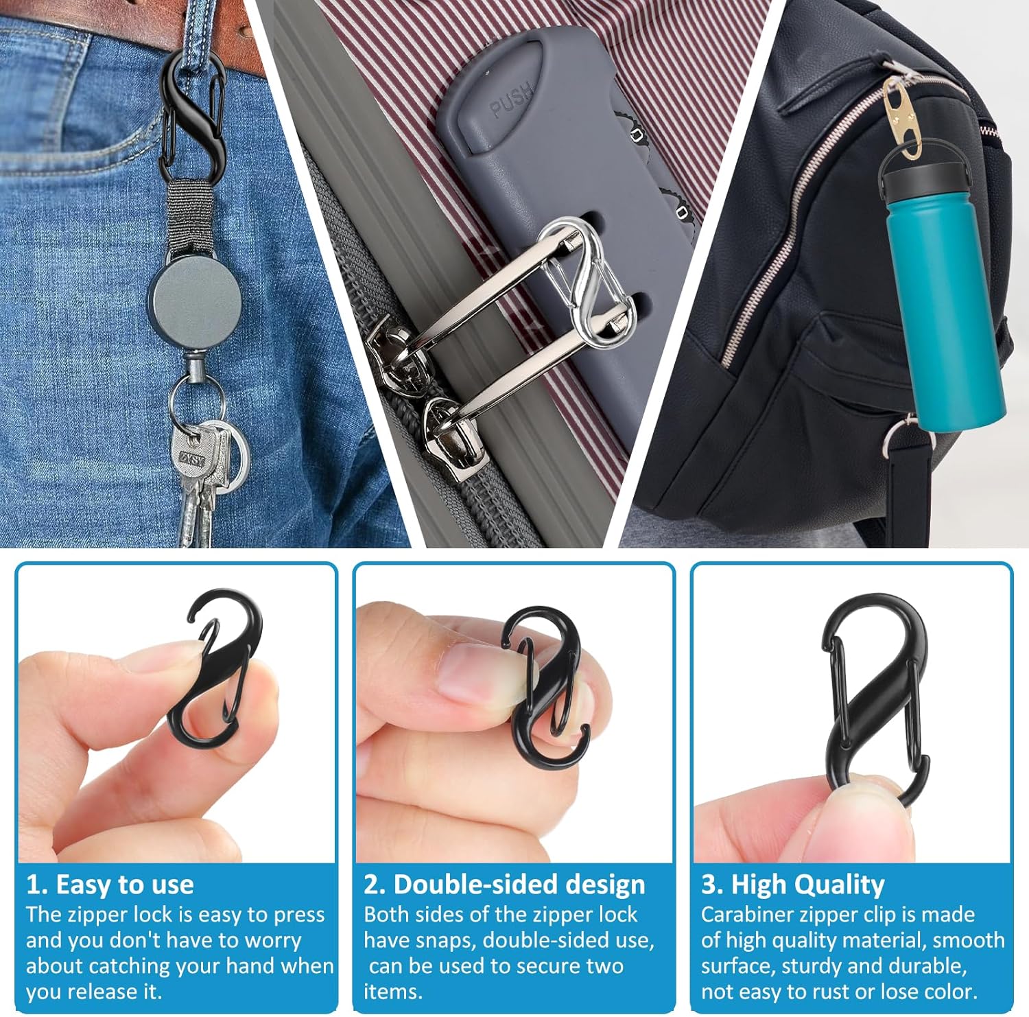 Lock Combo, Total 21PCS Clips  - Backpack Lock Combo avaliação e preço