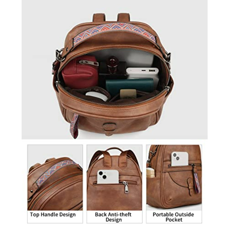 Mini Backpack Purse for Women, - Mini Backpack Purse avaliação e preço