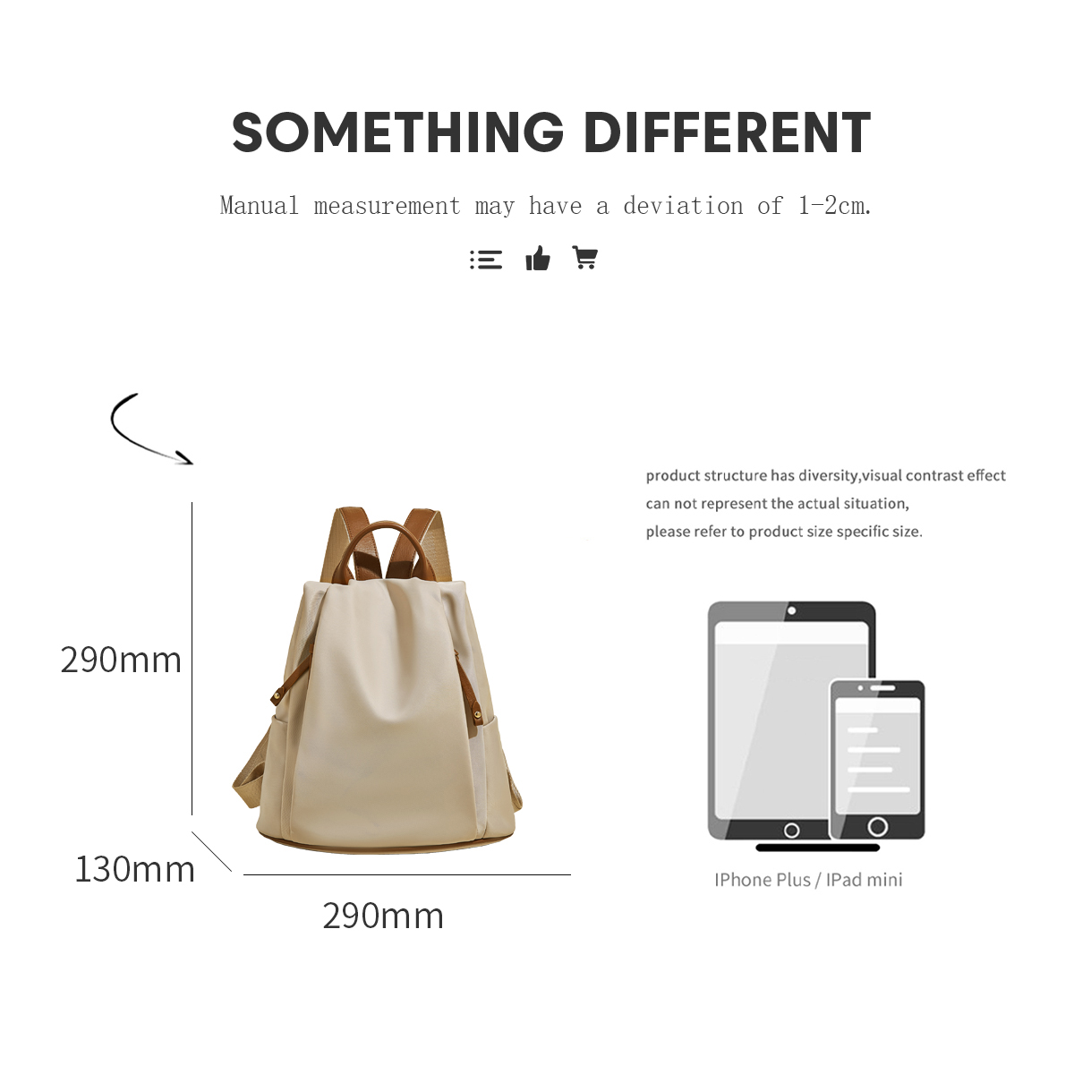SAFIYA Lady's Backpack Soft Fa - Canvas Backpack Casual avaliação e preço