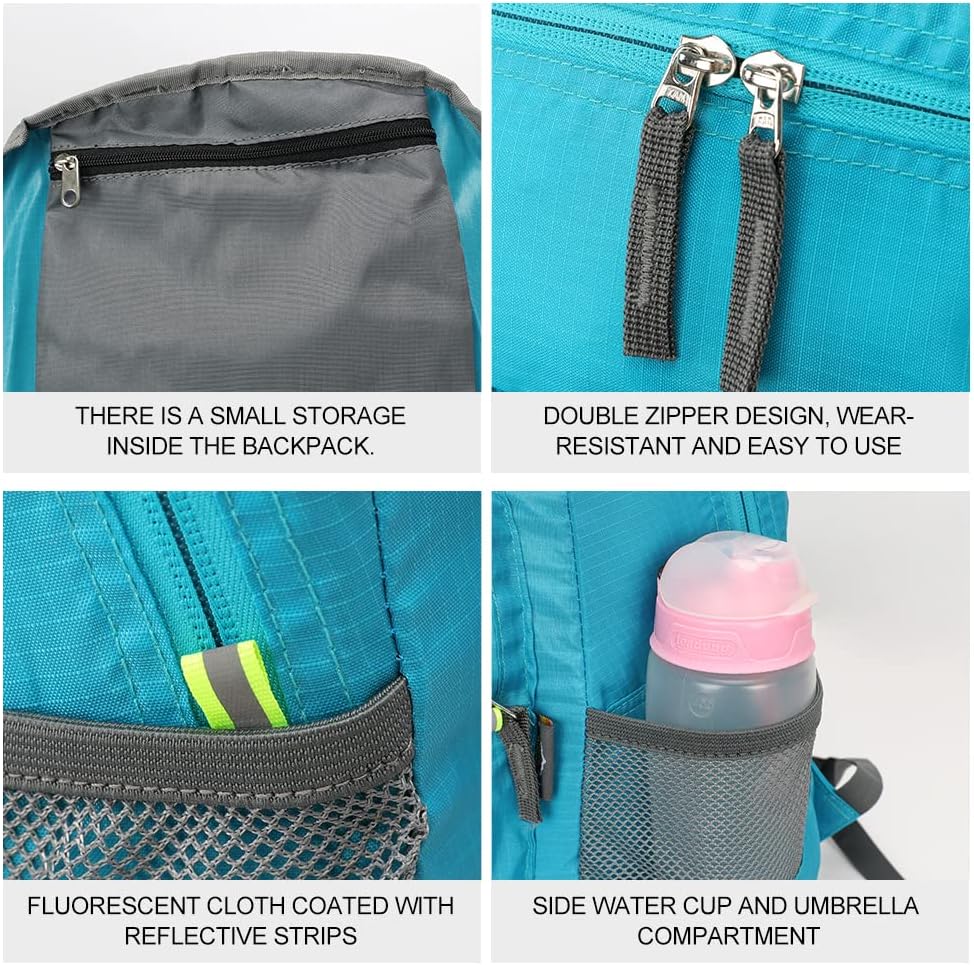 20L Lightweight Hiking Backpac - Foldable Backpack Small avaliação e preço