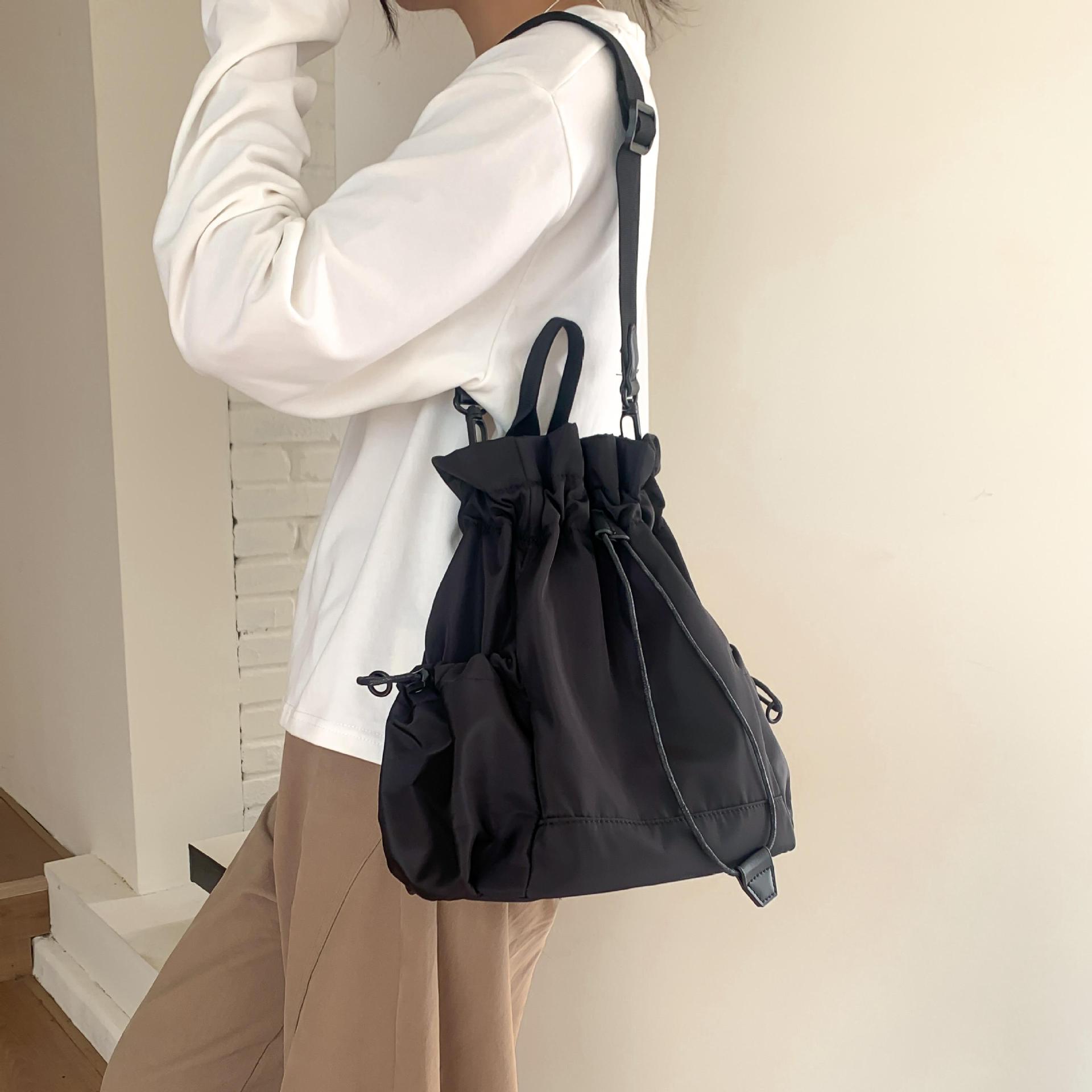 Multi-function Drawstring Buck - Canvas Backpack Casual avaliação e preço