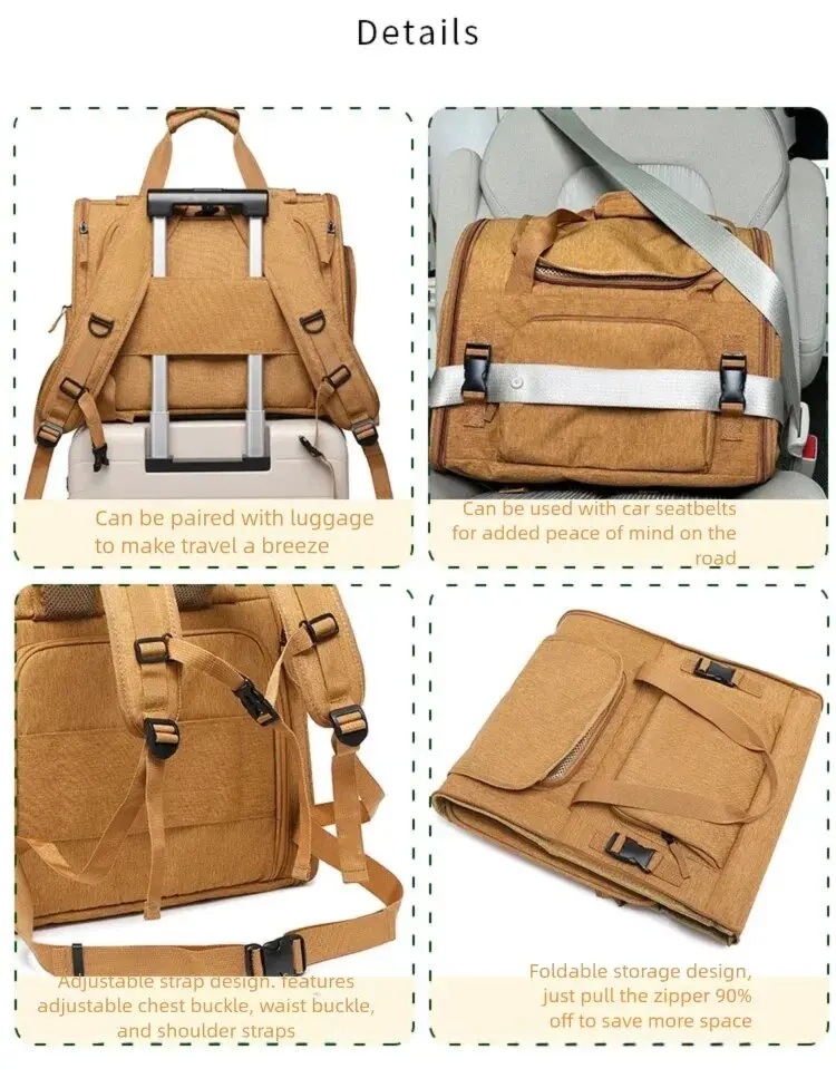 Portable cat bag, expandable l - Foldable Backpack Small avaliação e preço