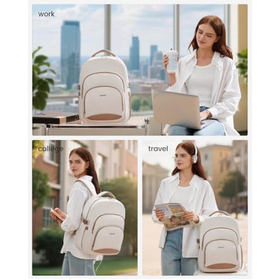 Laptop Backpack for Women, Wor - School Backpack Teen avaliação e preço