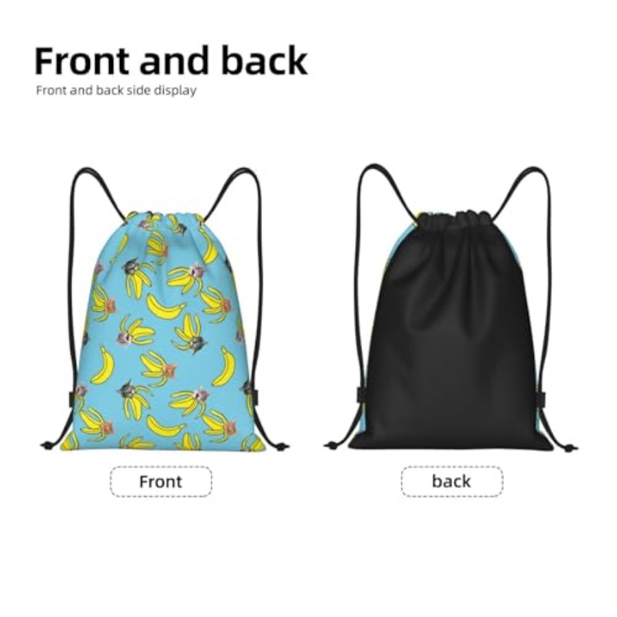 Funny Cat Banana Bananas Draws - Drawstring Gym Bag avaliação e preço